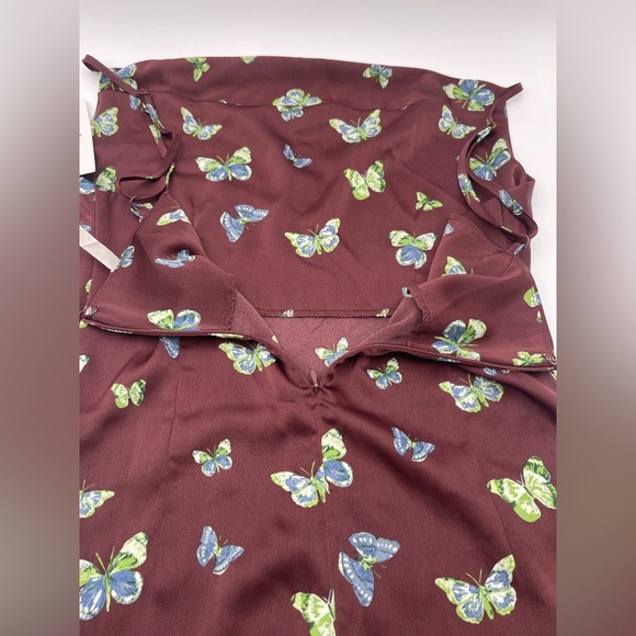 Urban Outfitters Women’s Medium Mallory Butterfly Mini Slip Dress Silky Summer - Picture 6 of 14